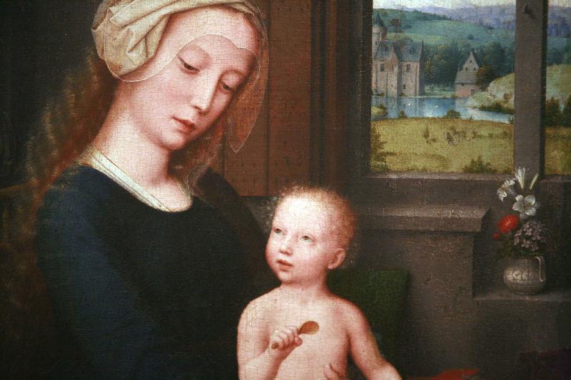 Gerard David Virgin and Child with the Milk Soup